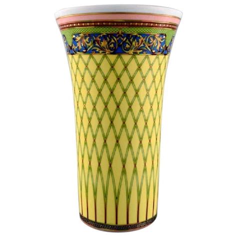 versace rosenthal russian dream pattern|Versace bronze vase.